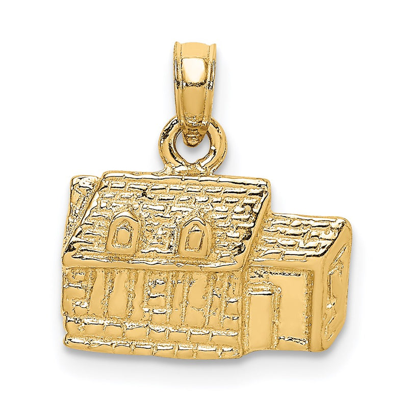 14k Yellow Gold 3D KINGS ARMS TAVERN WILLIAMSBURG VA Charm