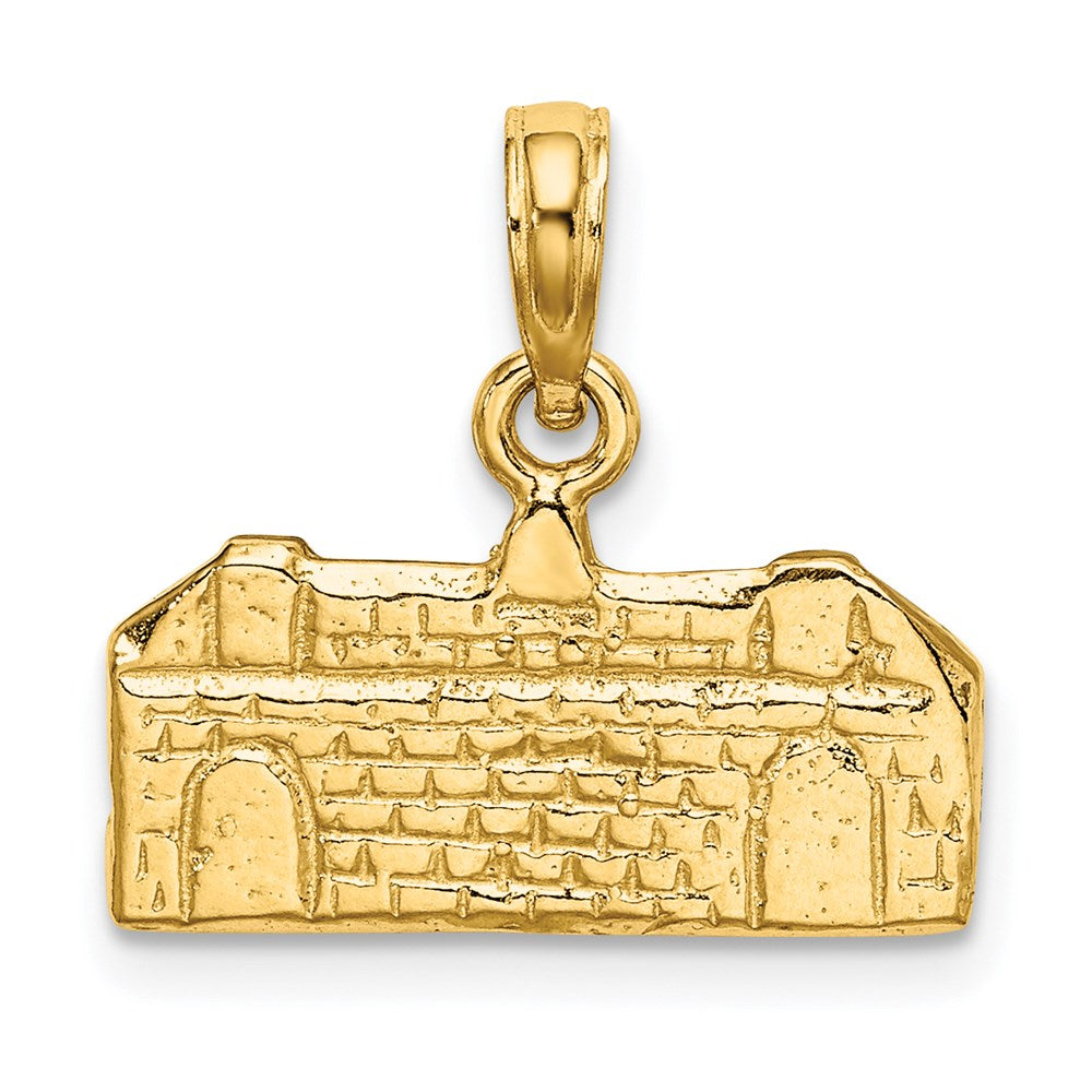 14k Yellow Gold 3D WREN BUILDINGS WILLIAMSBURG VA  Charm