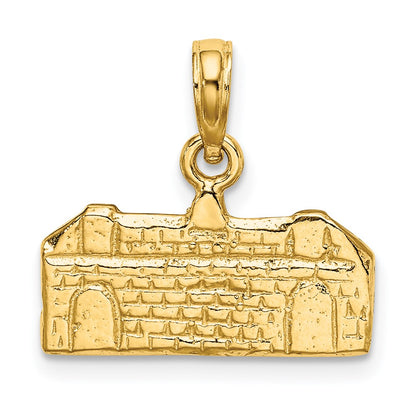 14k Yellow Gold 3D WREN BUILDINGS WILLIAMSBURG VA  Charm