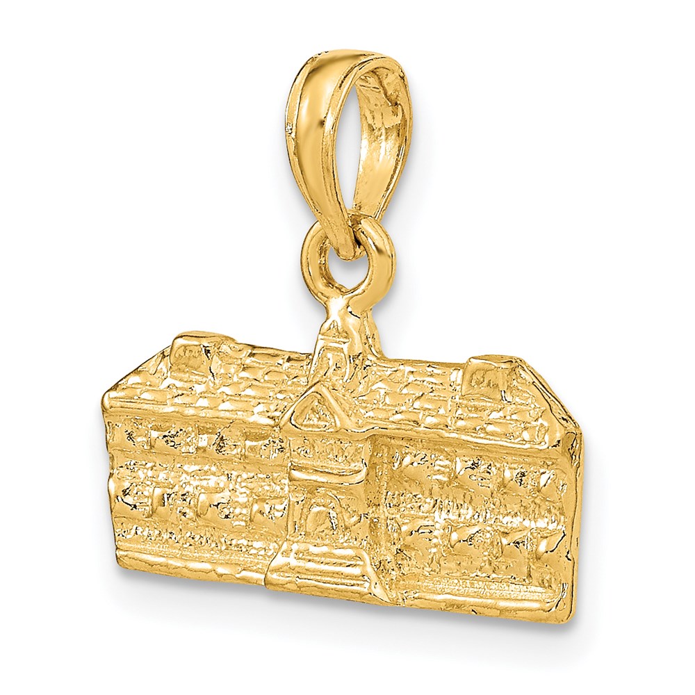 14k Yellow Gold 3D WREN BUILDINGS WILLIAMSBURG VA  Charm