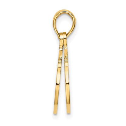 14k Yellow Gold 2-Piece Handcuffs Charm