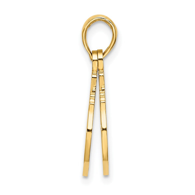 14k Yellow Gold 2-Piece Handcuffs Charm