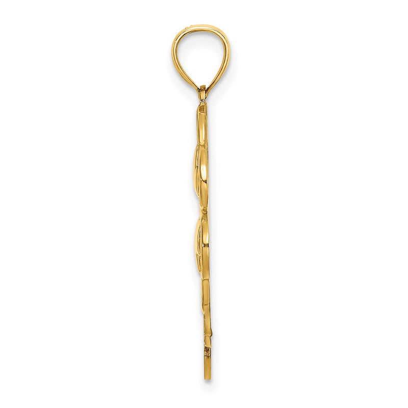 14k Yellow Gold 4-Leaf Clover Charm