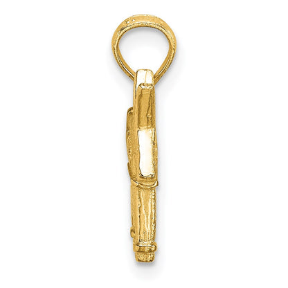 14k Yellow Gold 3-D Textured Democratic Donkey Charm