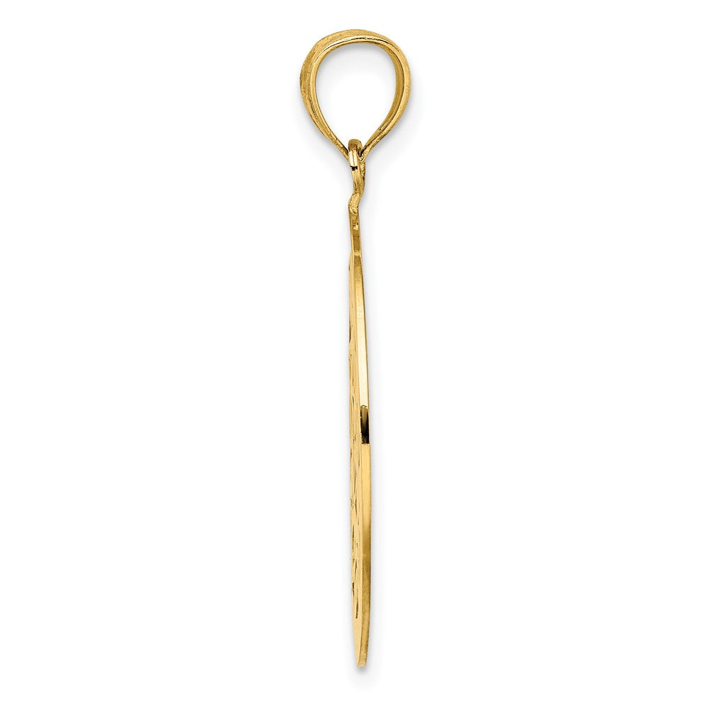 14k Yellow Gold Tribal Star In Round Frame Charm