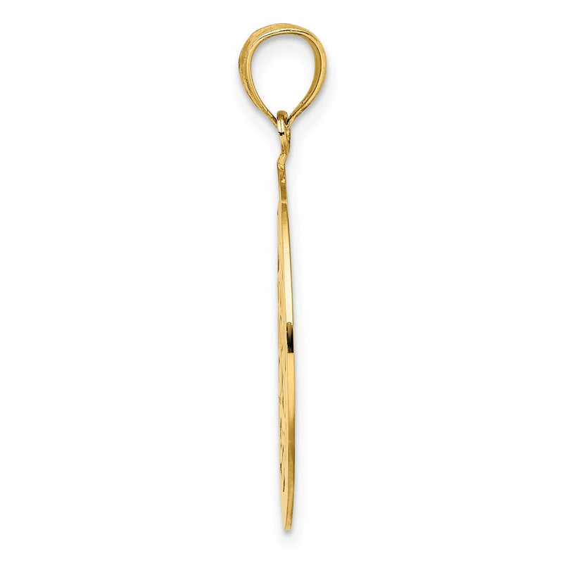 14k Yellow Gold Tribal Star In Round Frame Charm