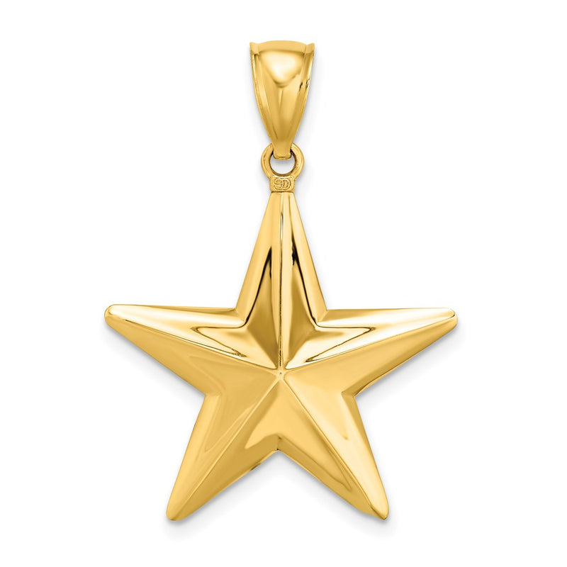 14k Yellow Gold 3-D Nautical Star Charm