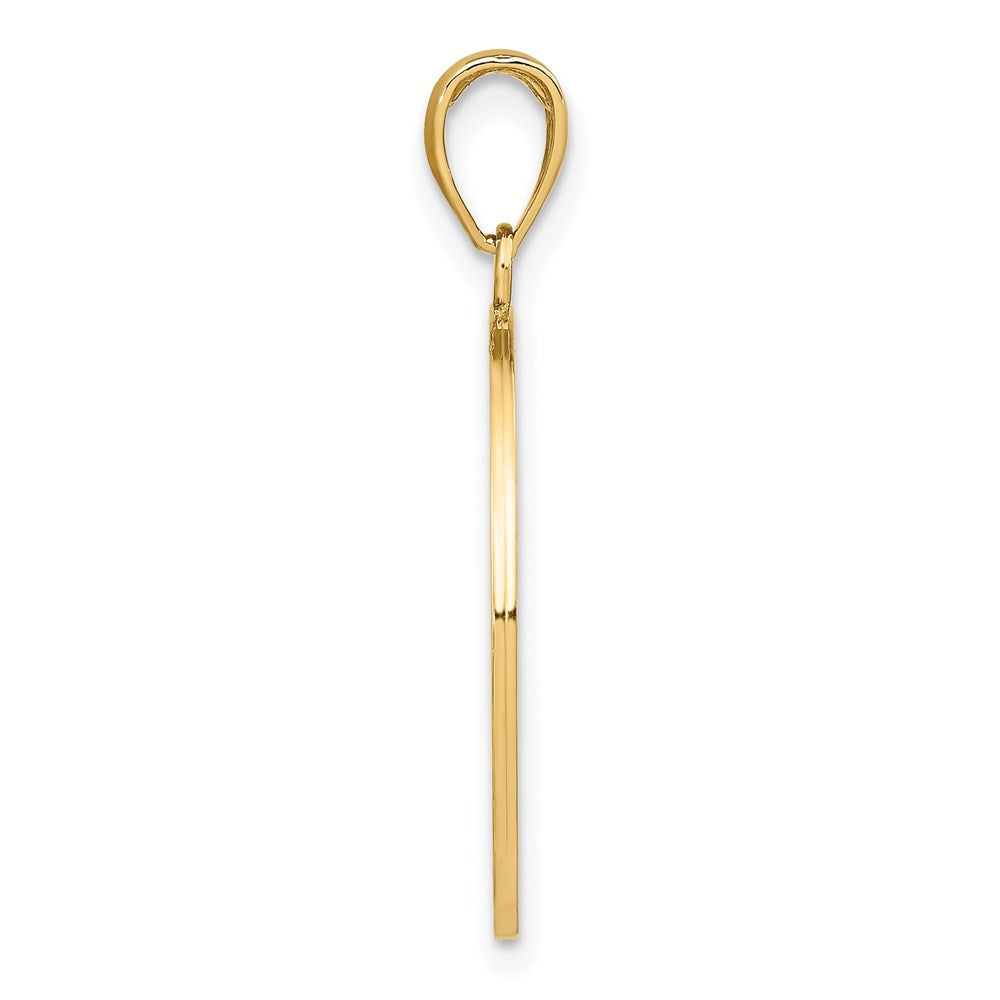 14k Yellow Gold Large Tree Of Life In Round Frame Charm