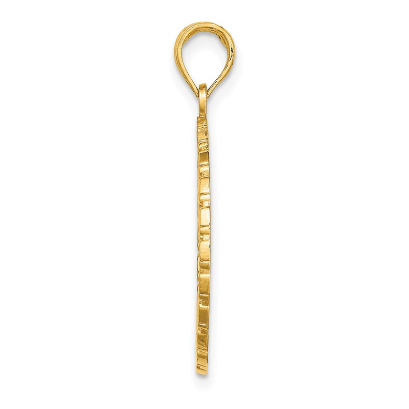 14k Yellow Gold PUERTO RICO Palm Tree Charm