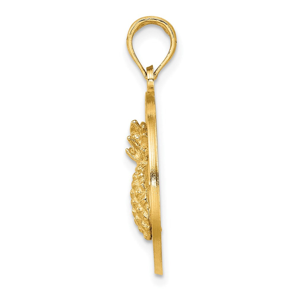 14k Yellow Gold CHARLESTON Pineapple Charm