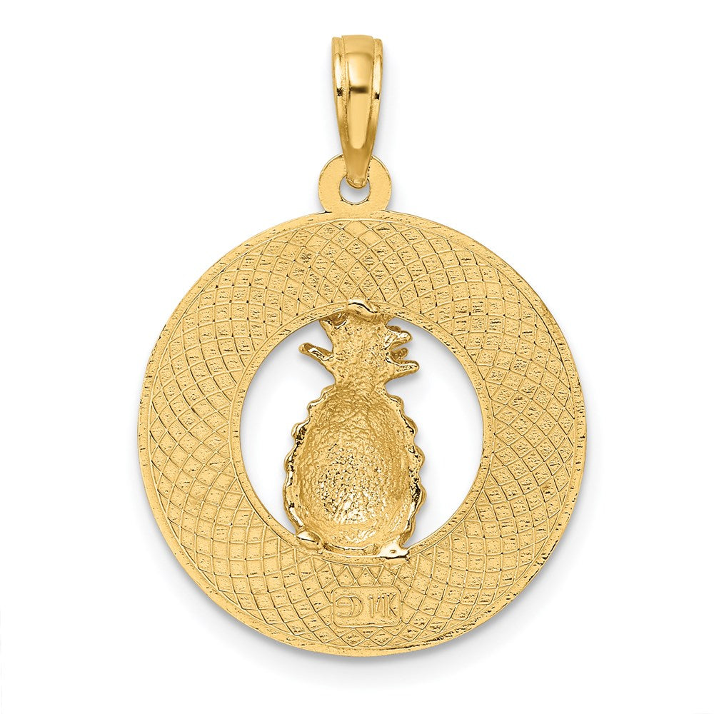14k Yellow Gold CHARLESTON Pineapple Charm