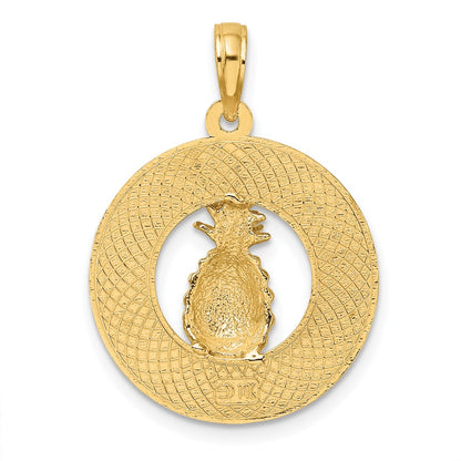 14k Yellow Gold CHARLESTON Pineapple Charm