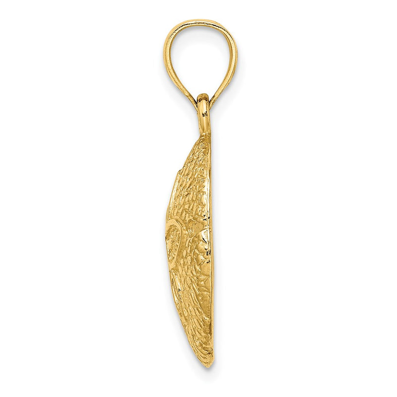 14k Yellow Gold Sand Dollar Charm