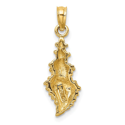 14k Yellow Gold Conch Shell Charm
