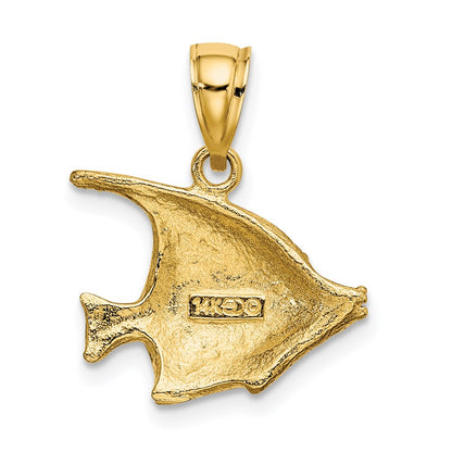 14k Yellow Gold 2-D Polished Fish Charm