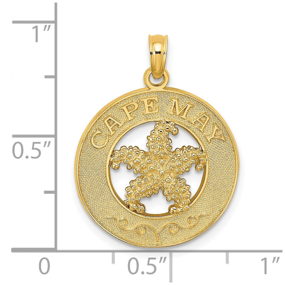 14k Yellow Gold CAPE MAY w/ Starfish Charm