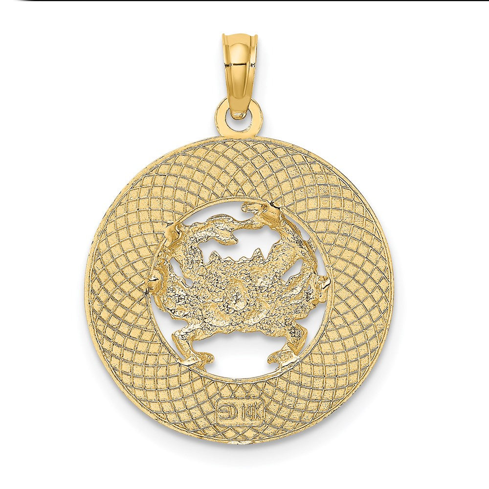14k Yellow Gold CAPE MAY w/ Crab Charm