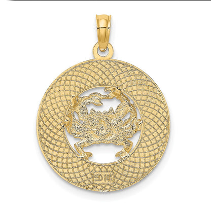14k Yellow Gold CAPE MAY w/ Crab Charm