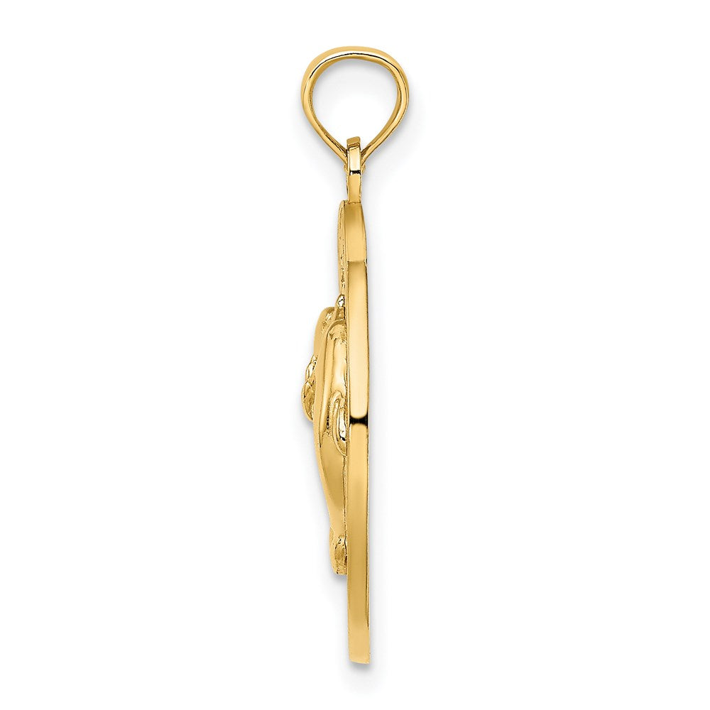 14k Yellow Gold CAPE MAY w/ Dolphins Charm