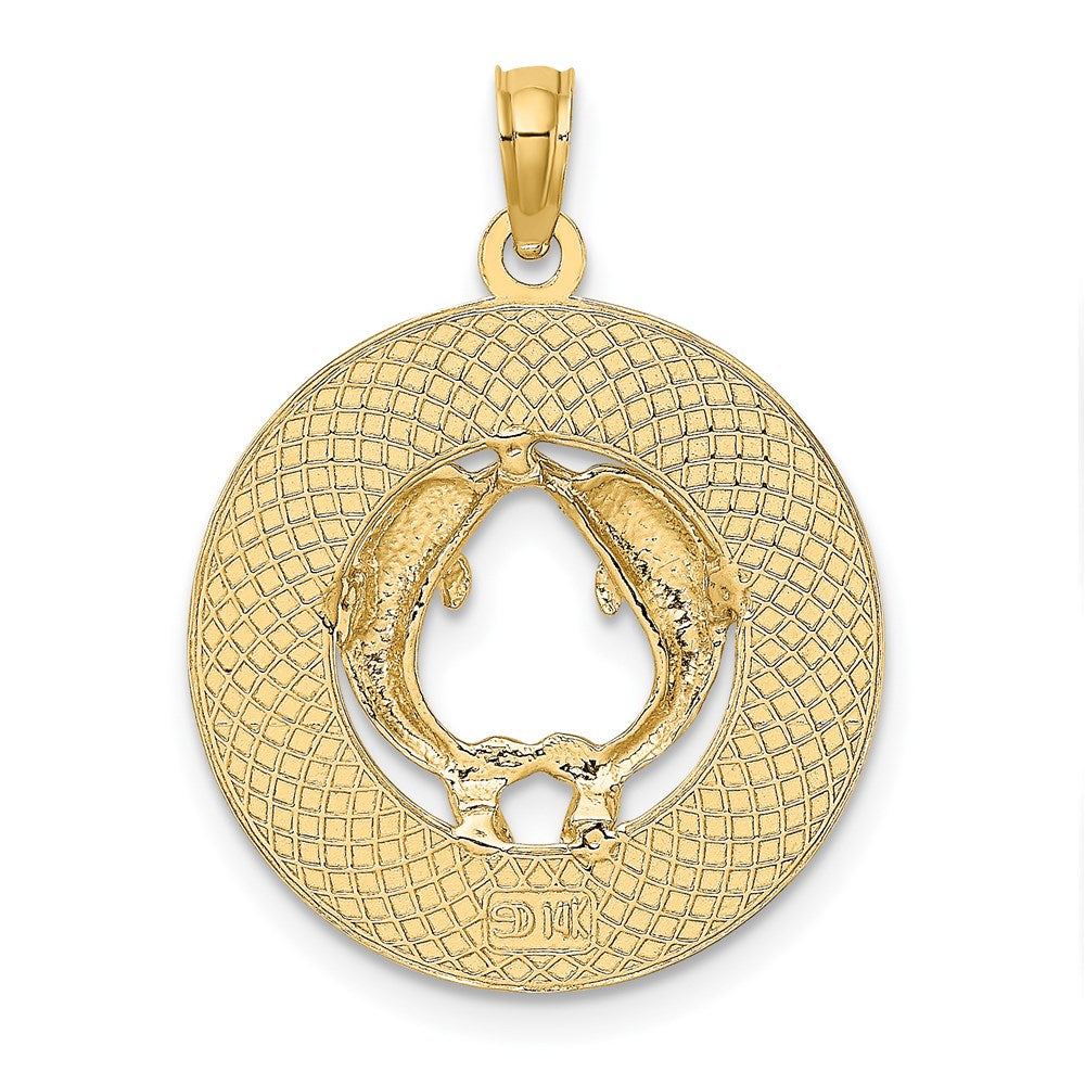 14k Yellow Gold CAPE MAY w/ Dolphins Charm