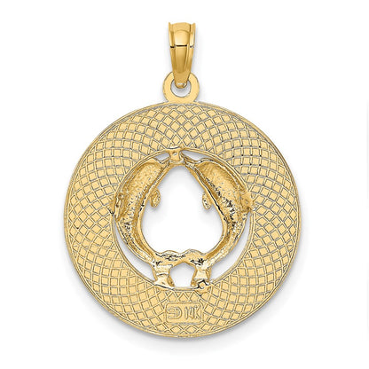 14k Yellow Gold CAPE MAY w/ Dolphins Charm