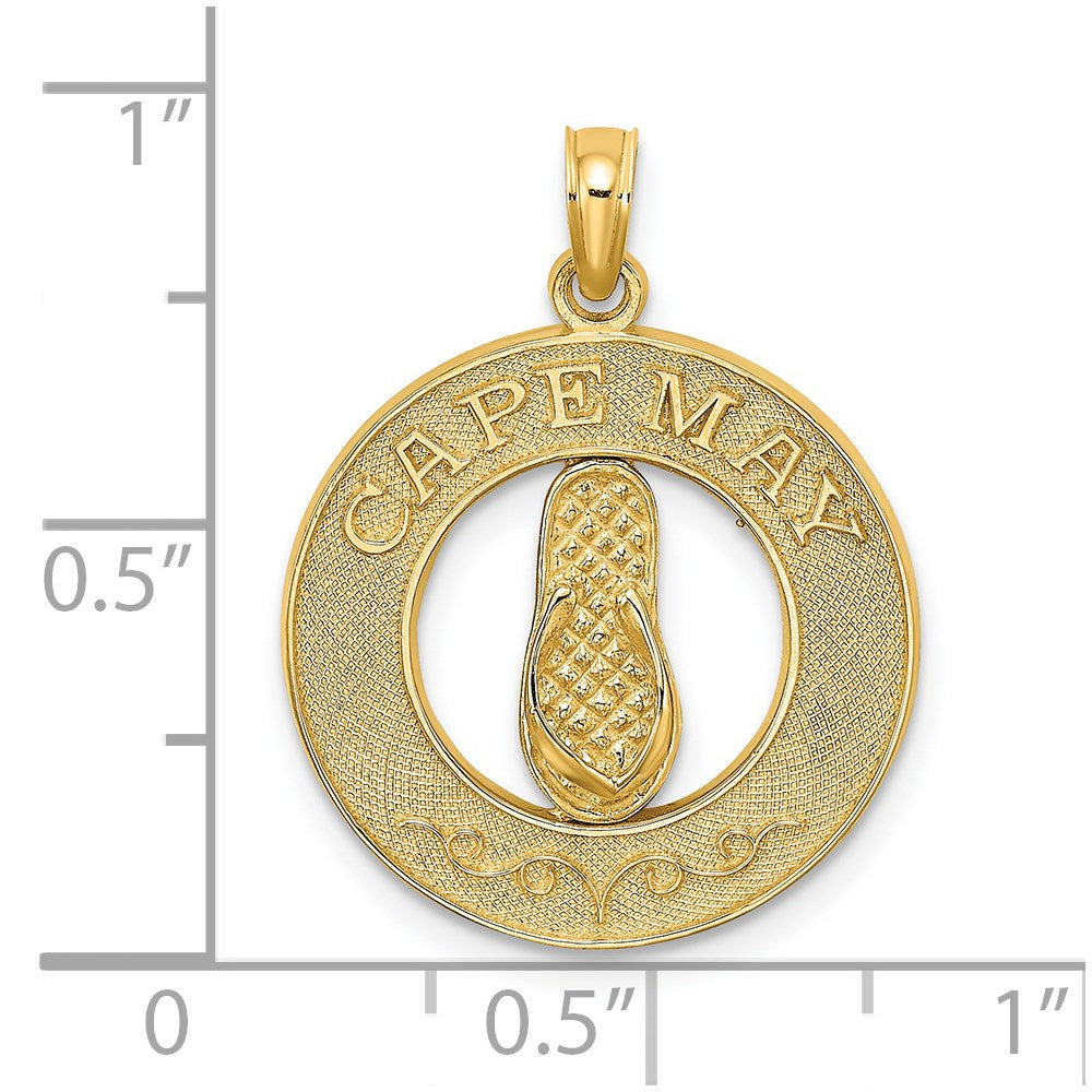 14k Yellow Gold CAPE MAY w/ Flip-Flop Charm