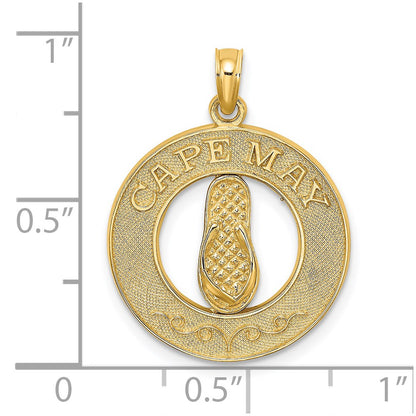 14k Yellow Gold CAPE MAY w/ Flip-Flop Charm