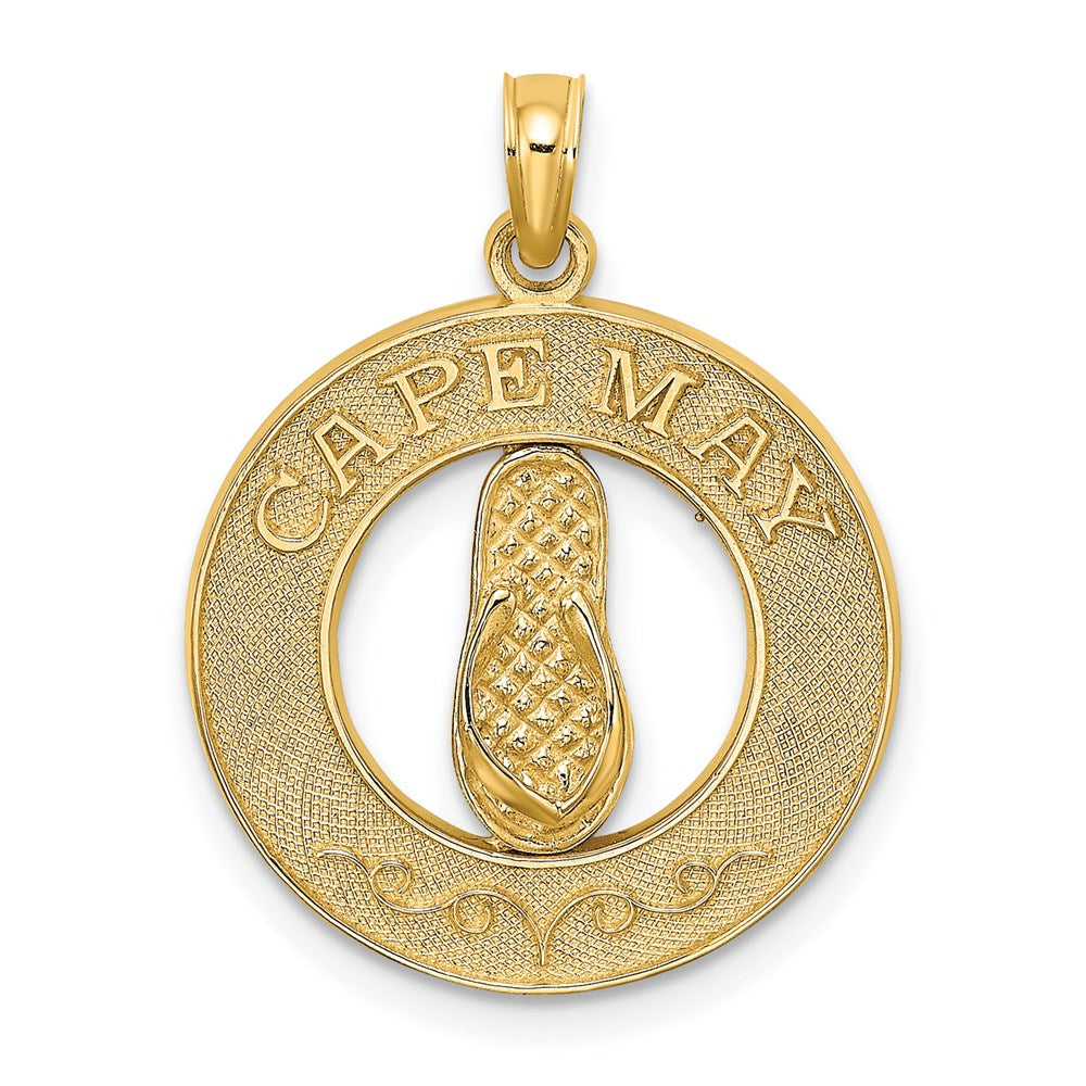 14k Yellow Gold CAPE MAY w/ Flip-Flop Charm