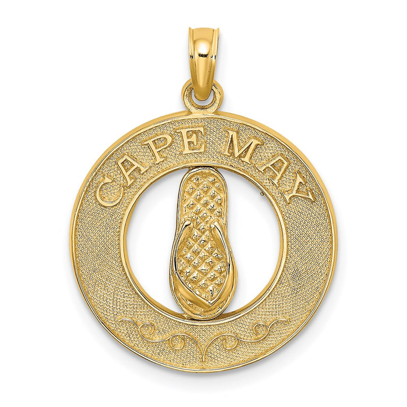 14k Yellow Gold CAPE MAY w/ Flip-Flop Charm