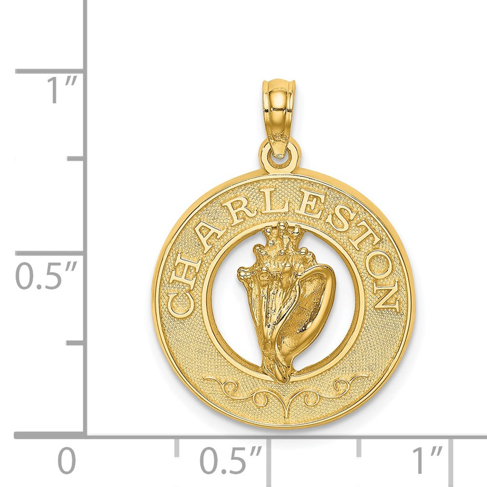 14k Yellow Gold CHARLESTON Conch Shell Charm