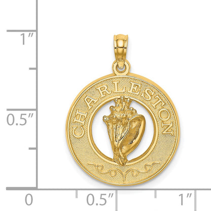 14k Yellow Gold CHARLESTON Conch Shell Charm