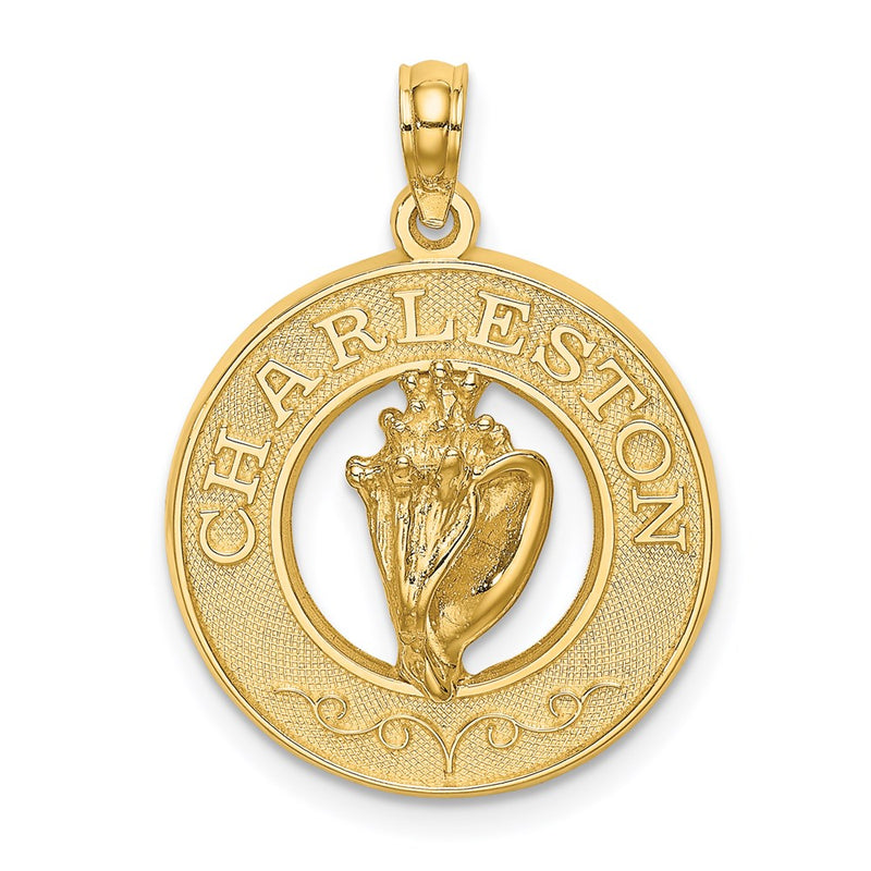 14k Yellow Gold CHARLESTON Conch Shell Charm