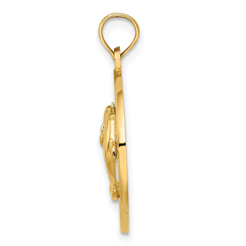 14k Yellow Gold CHARLESTON Dolphins Charm