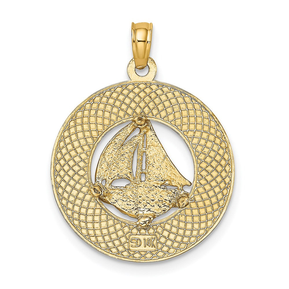 14k Yellow Gold ANNAPOLIS MD Sailboat Charm