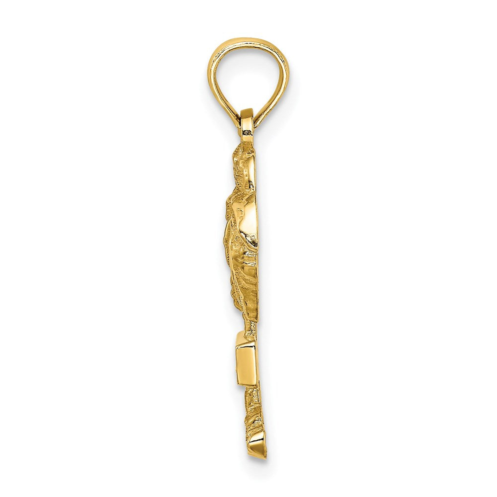 14k Yellow Gold HHI (HILTON HEAD ISLAND) Palm Tree Charm