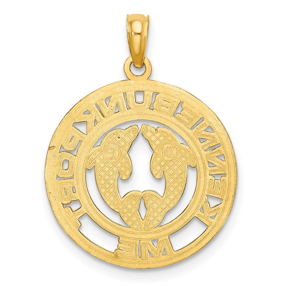 14k Yellow Gold KENNEBUNKPORT Dolphins Charm