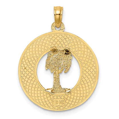 14k Yellow Gold CHARLESTON Palm Tree Charm