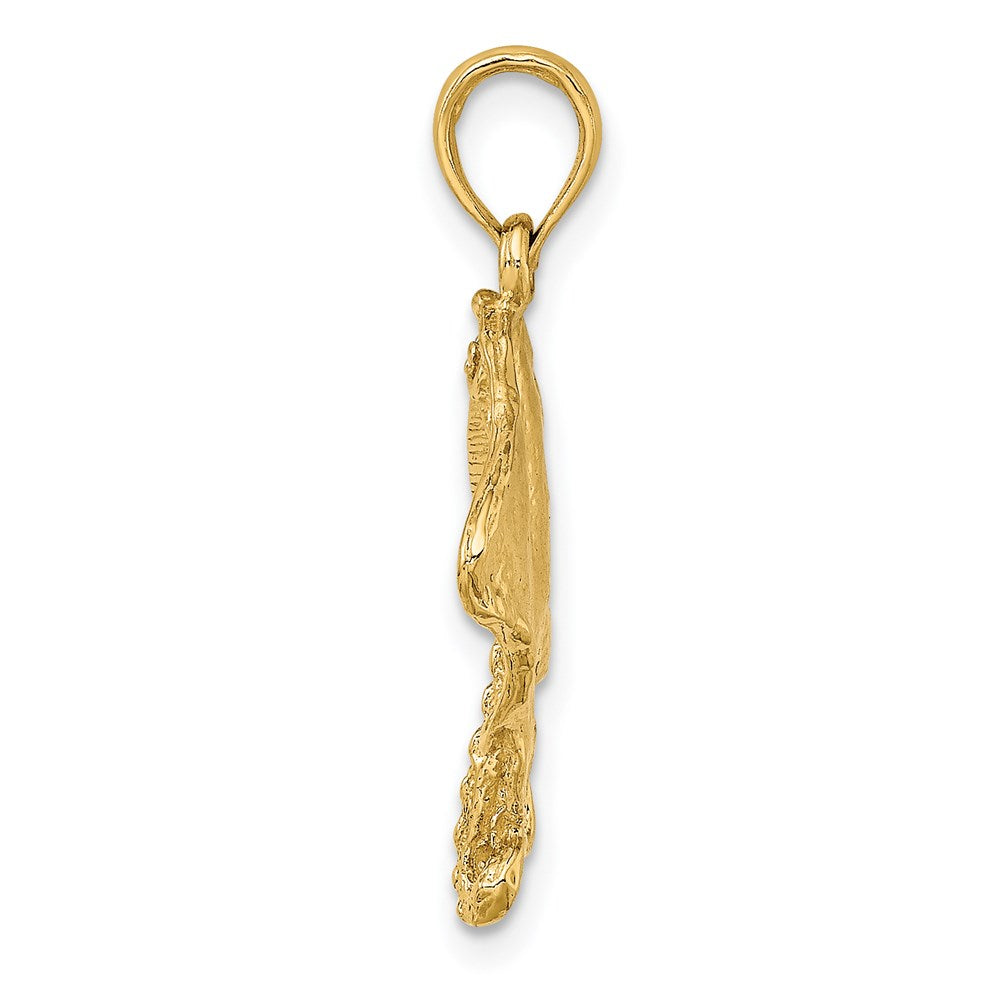 14k Yellow Gold Stingray Charm