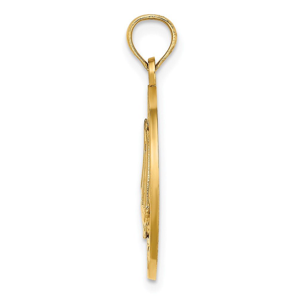 14k Yellow Gold CANCUN w/Sailboat Circle Charm