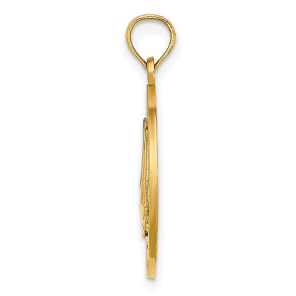 14k Yellow Gold CANCUN w/Sailboat Circle Charm