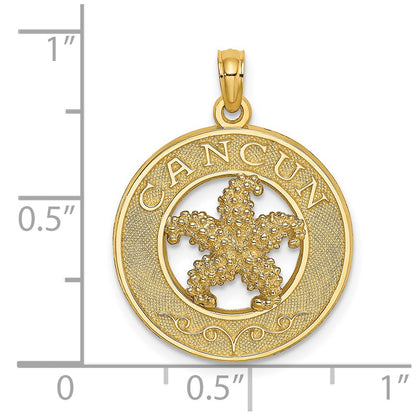 14k Yellow Gold CANCUN w/Starfish Circle Charm