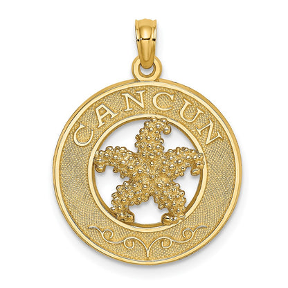 14k Yellow Gold CANCUN w/Starfish Circle Charm