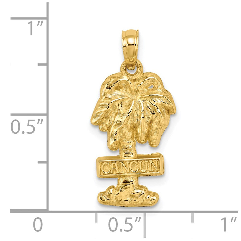 14k Yellow Gold CANCUN Palm Tree Charm