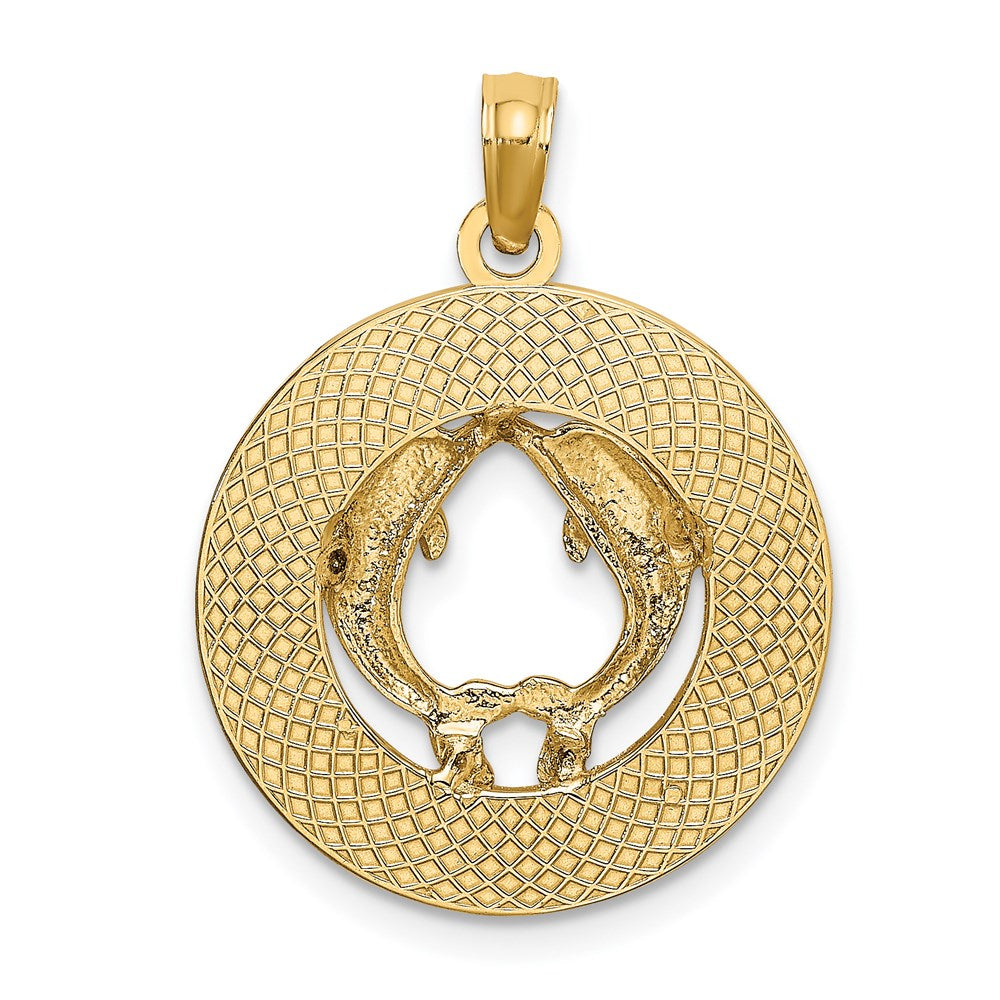 14k Yellow Gold BAHAMAS Dolphin Charm