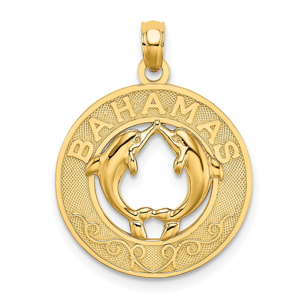 14k Yellow Gold BAHAMAS Dolphin Charm