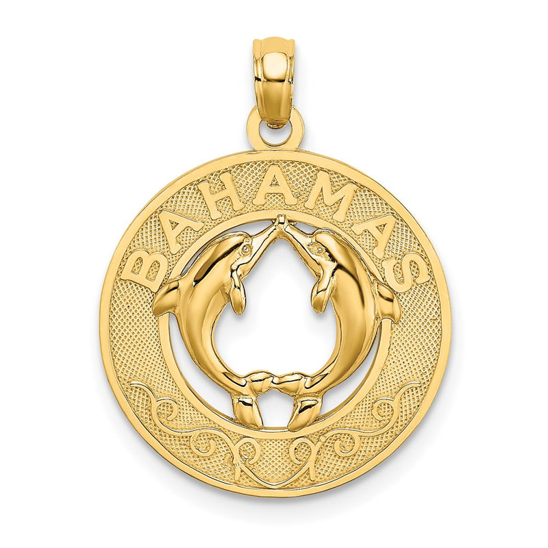 14k Yellow Gold BAHAMAS Dolphin Charm