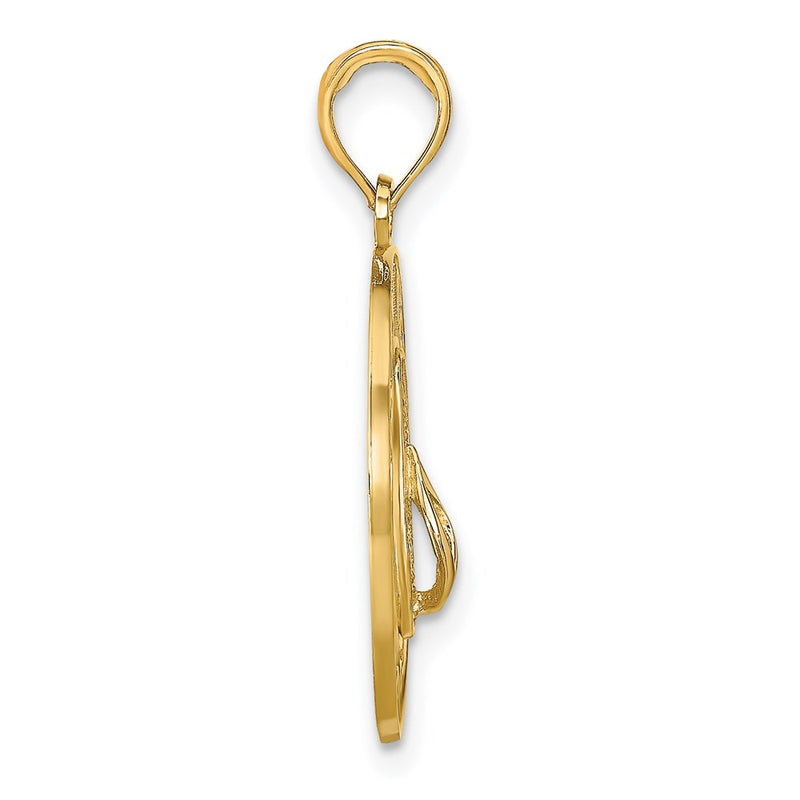 14k Yellow Gold KEY WEST Flip Flop Pendant