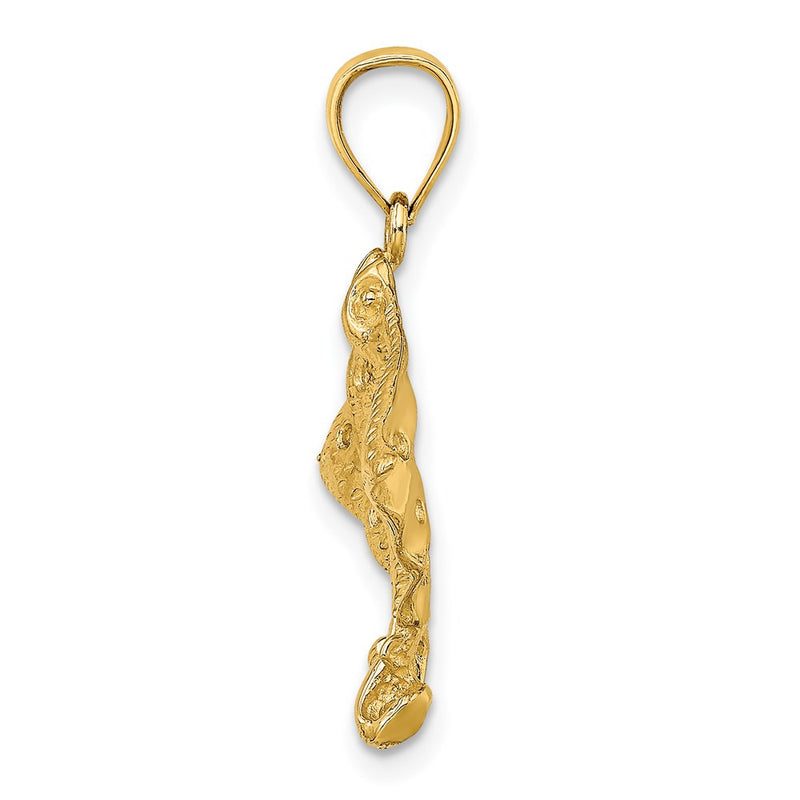 14k Yellow Gold Spotted Eagle Ray with Holes Charm