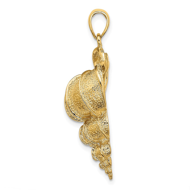 14k Yellow Gold 2-D Precious Wentletrap Shell Charm
