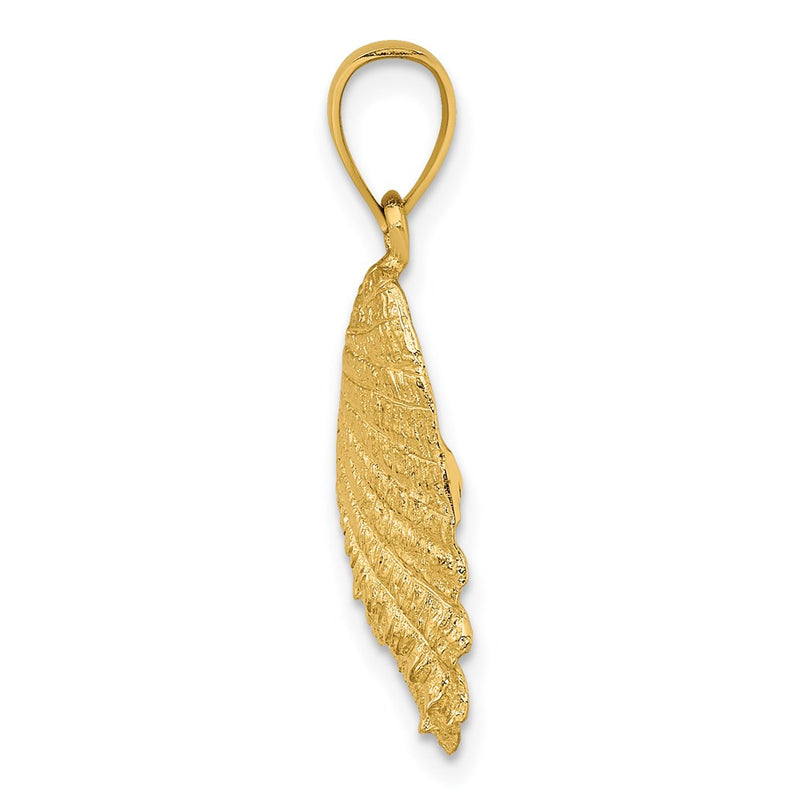 14k Yellow Gold Shell Charm